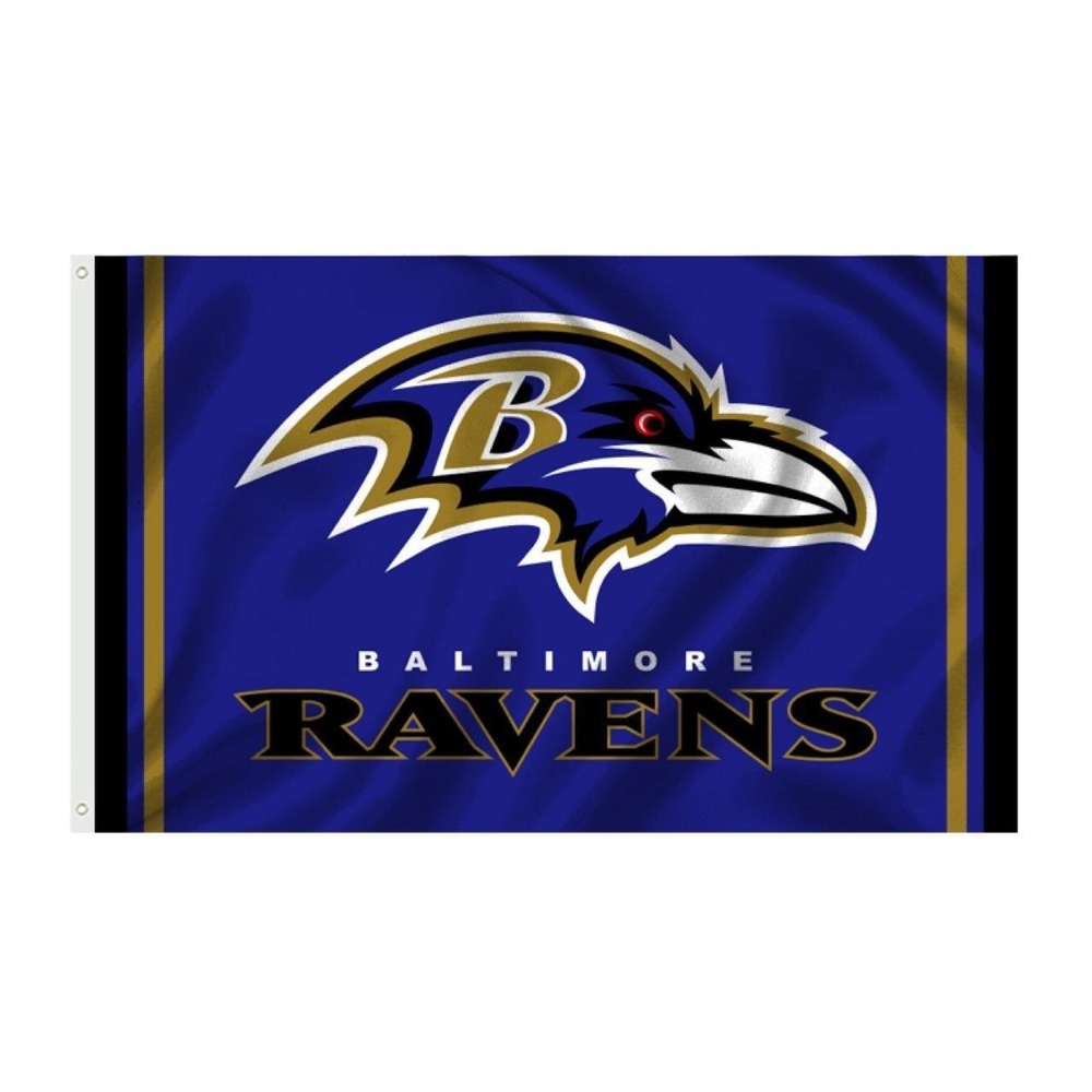 Baltimore Ravens NFL 3x5 Flag Raven Head Logo Football Banner New